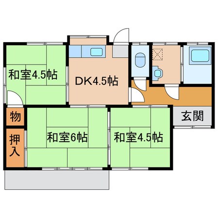 ＴＭ貸家　２号棟の物件間取画像